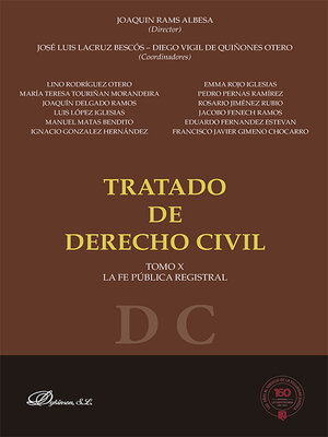 cover image of Tratado de Derecho Civil. Tomo X. La fe pública registral.
